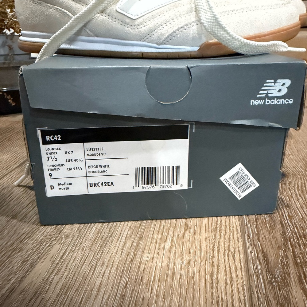 New Balance RC42 Cream and White Lifestyle Sneakers